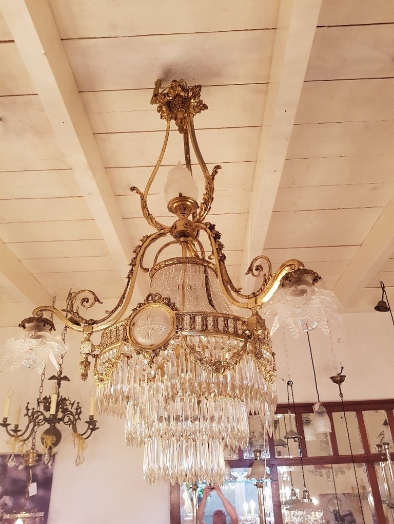 French bronze chandelier